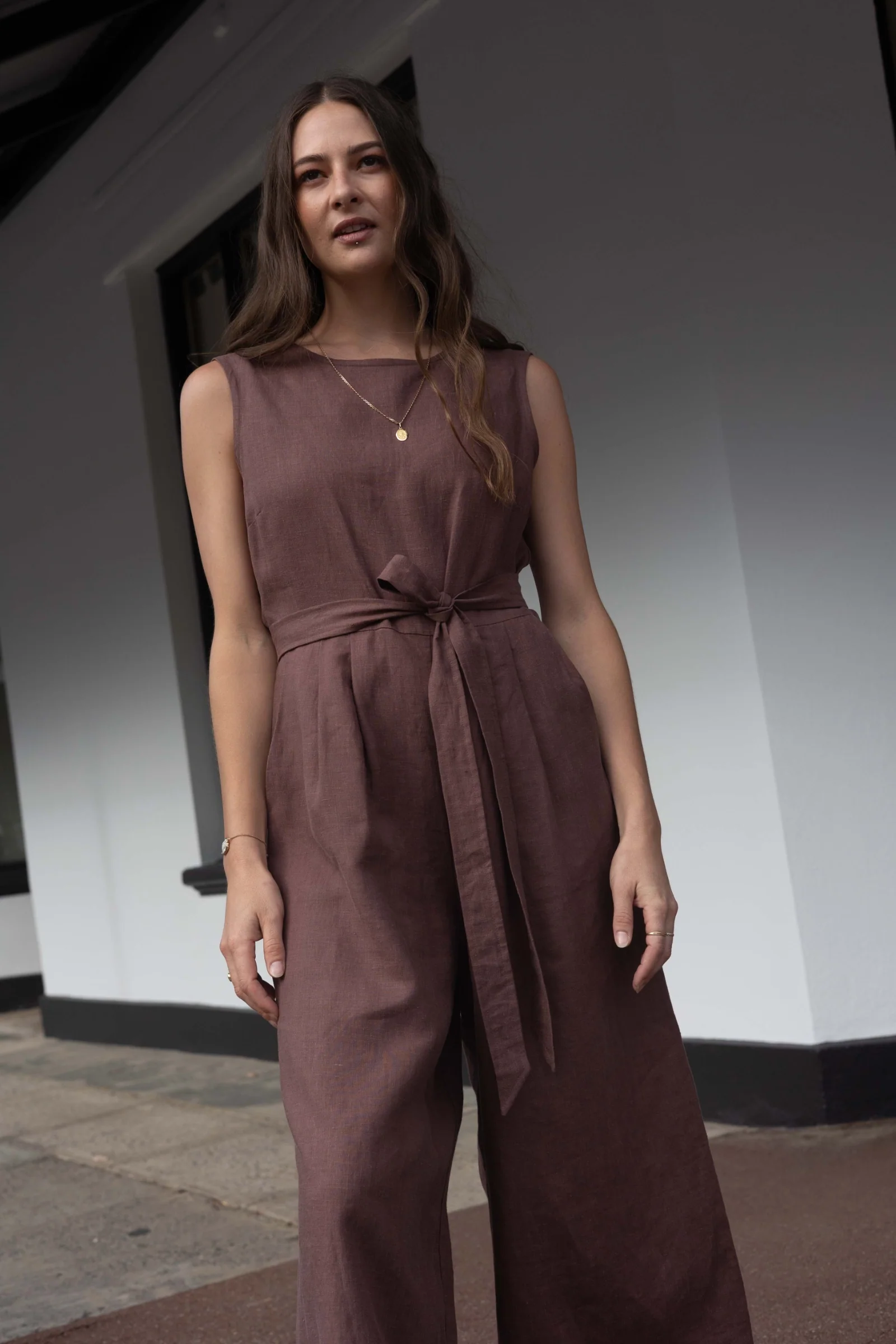Sleeveless Jumpsuit | Cocoa - Barbeachs