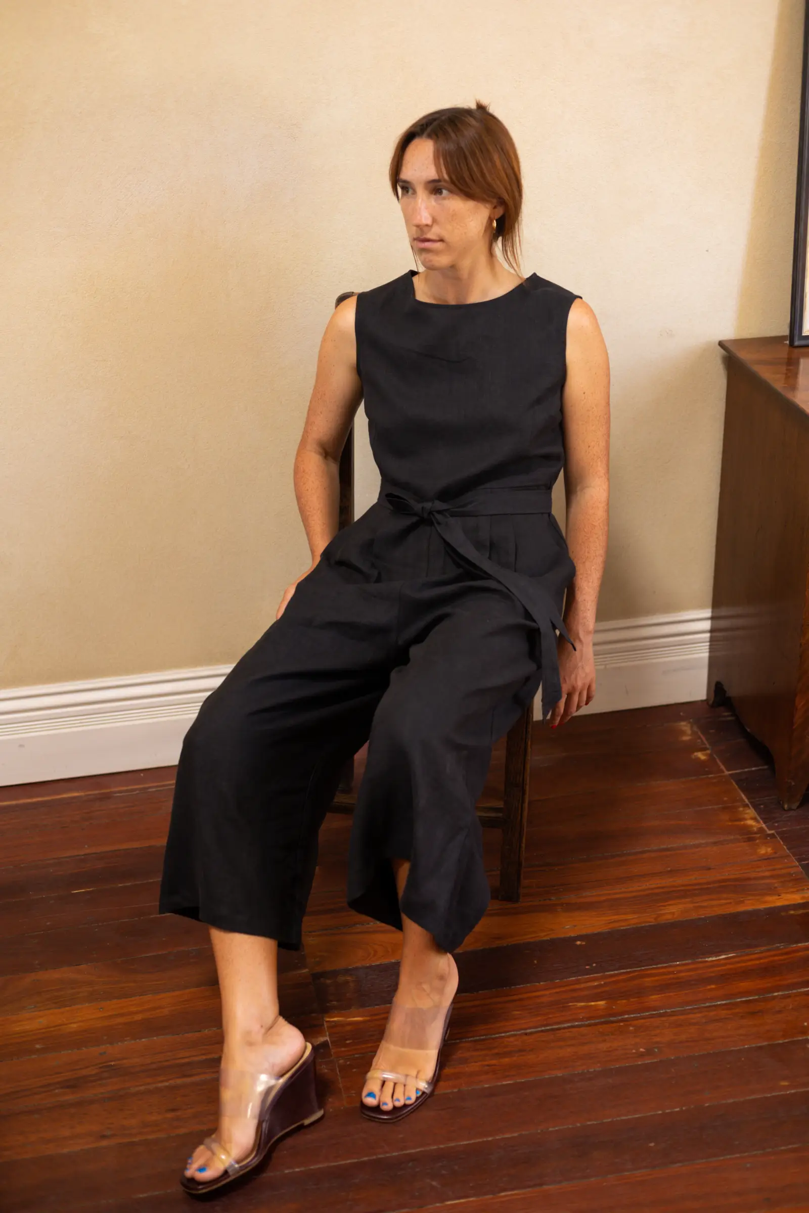 Sleeveless Jumpsuit | Black - Barbeachs