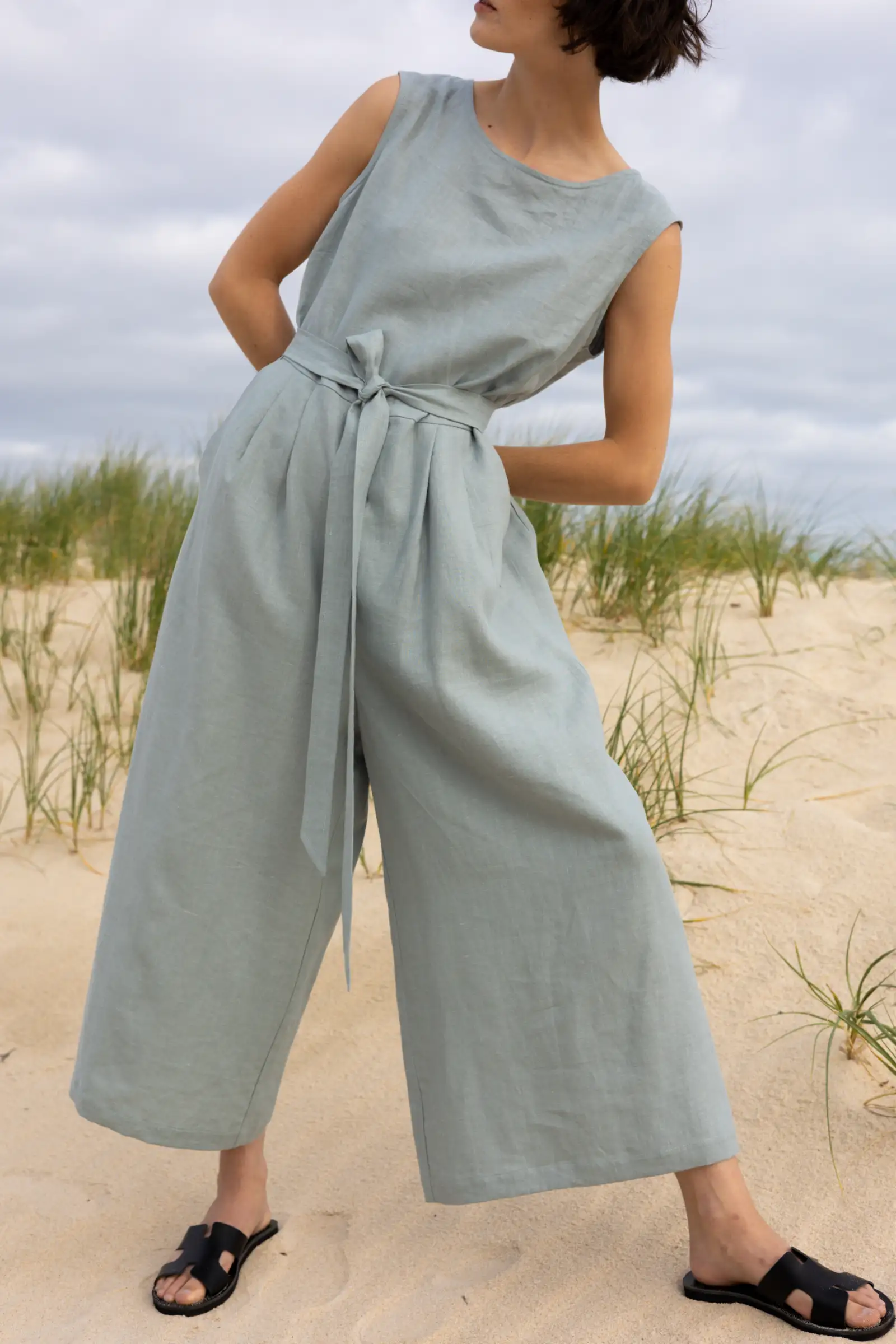 Sleeveless Jumpsuit | Seaweed - Barbeachs
