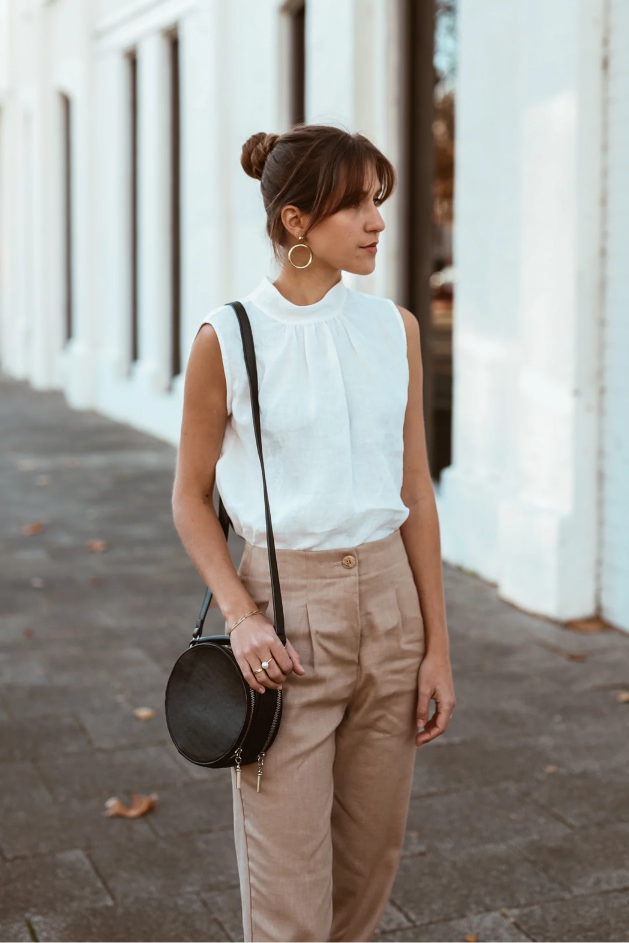 Hi Neck Top | White - Barbeachs