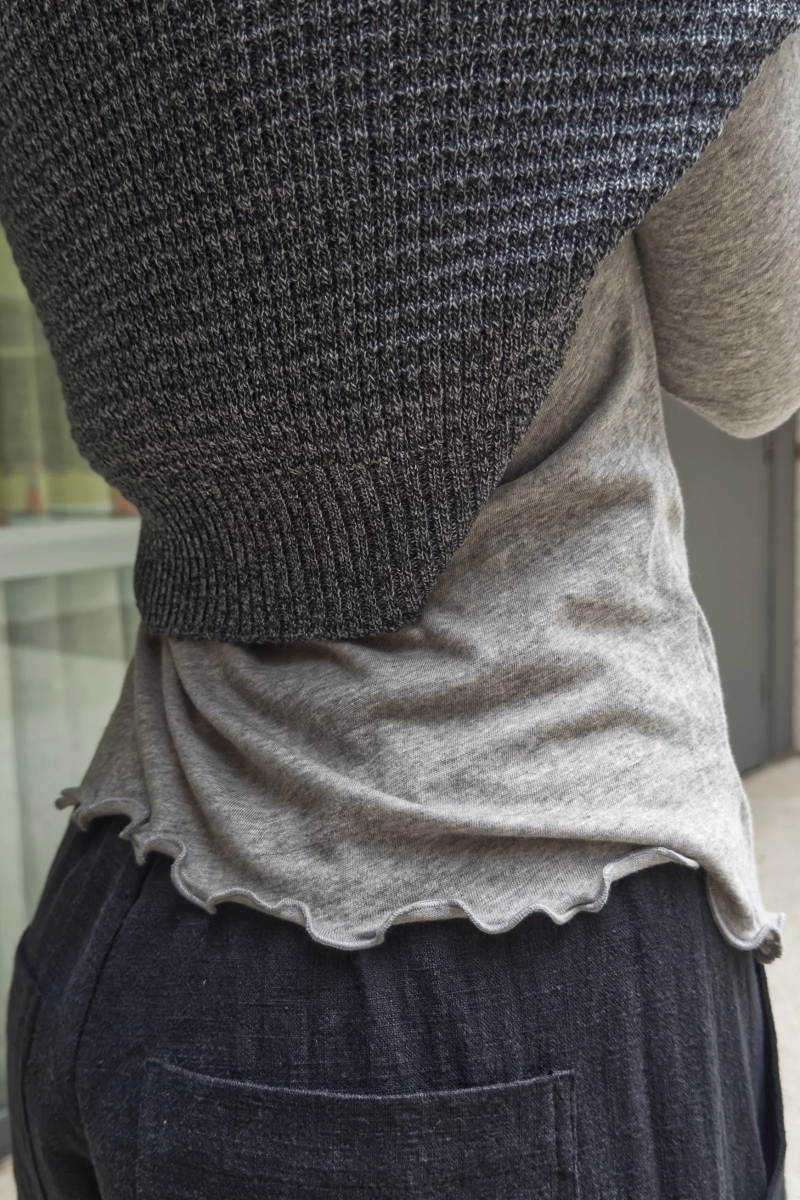 Merino Cardigan Knit | Speckled Grey - Barbeachs
