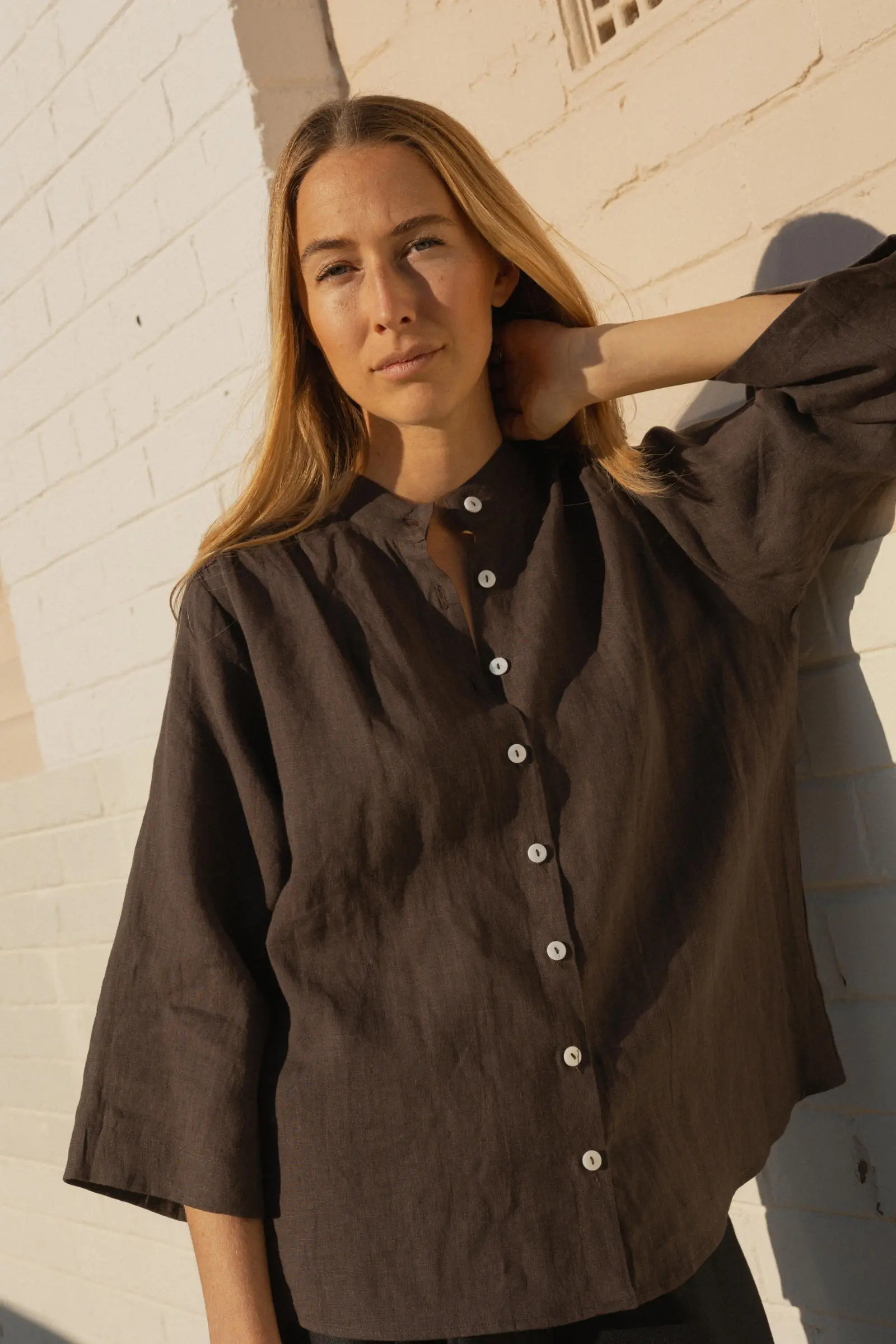 Very Useful Blouse | Cocoa Brown - Barbeachs