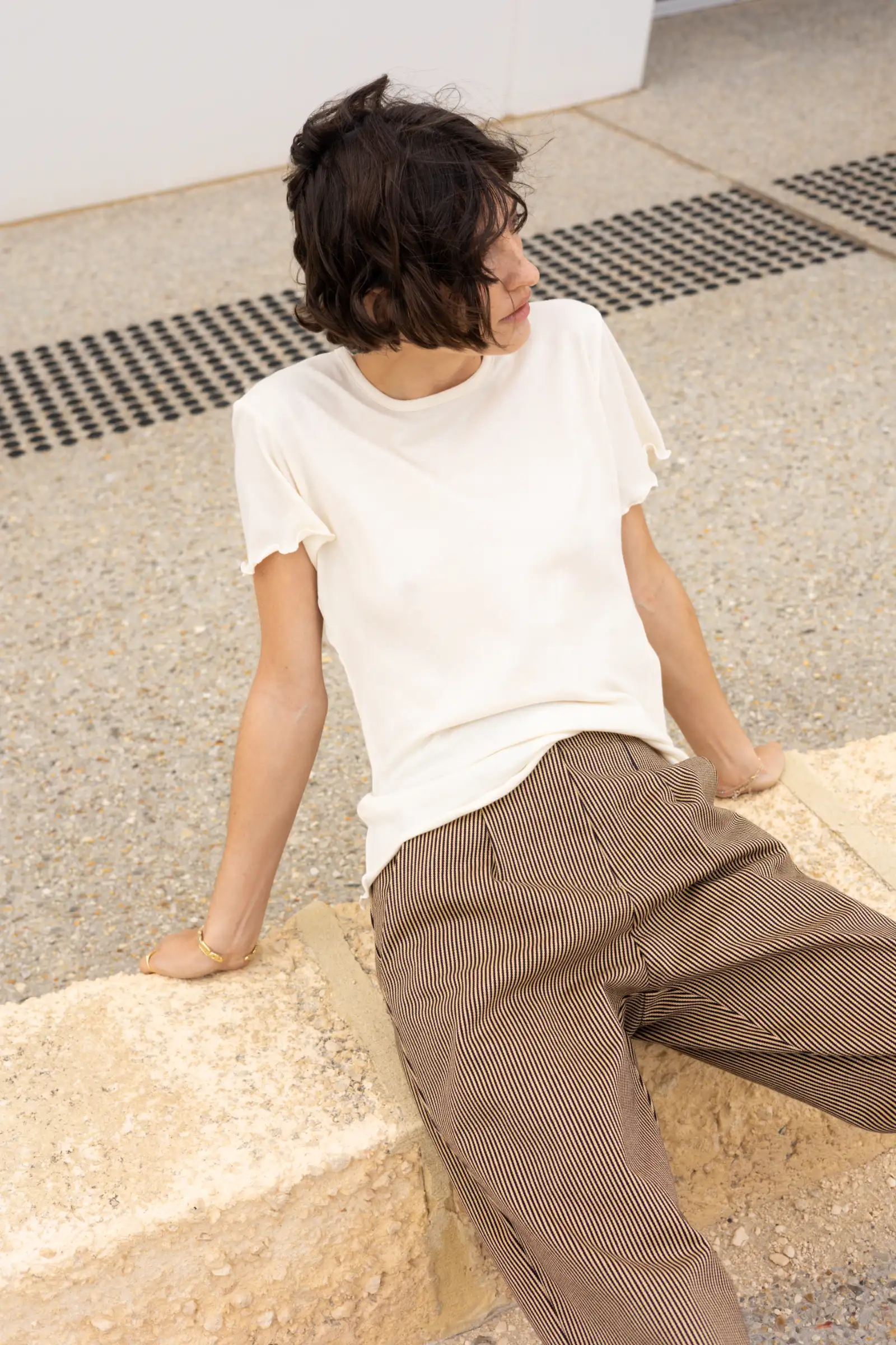 Organic Cotton Light Tee | Cream - Barbeachs