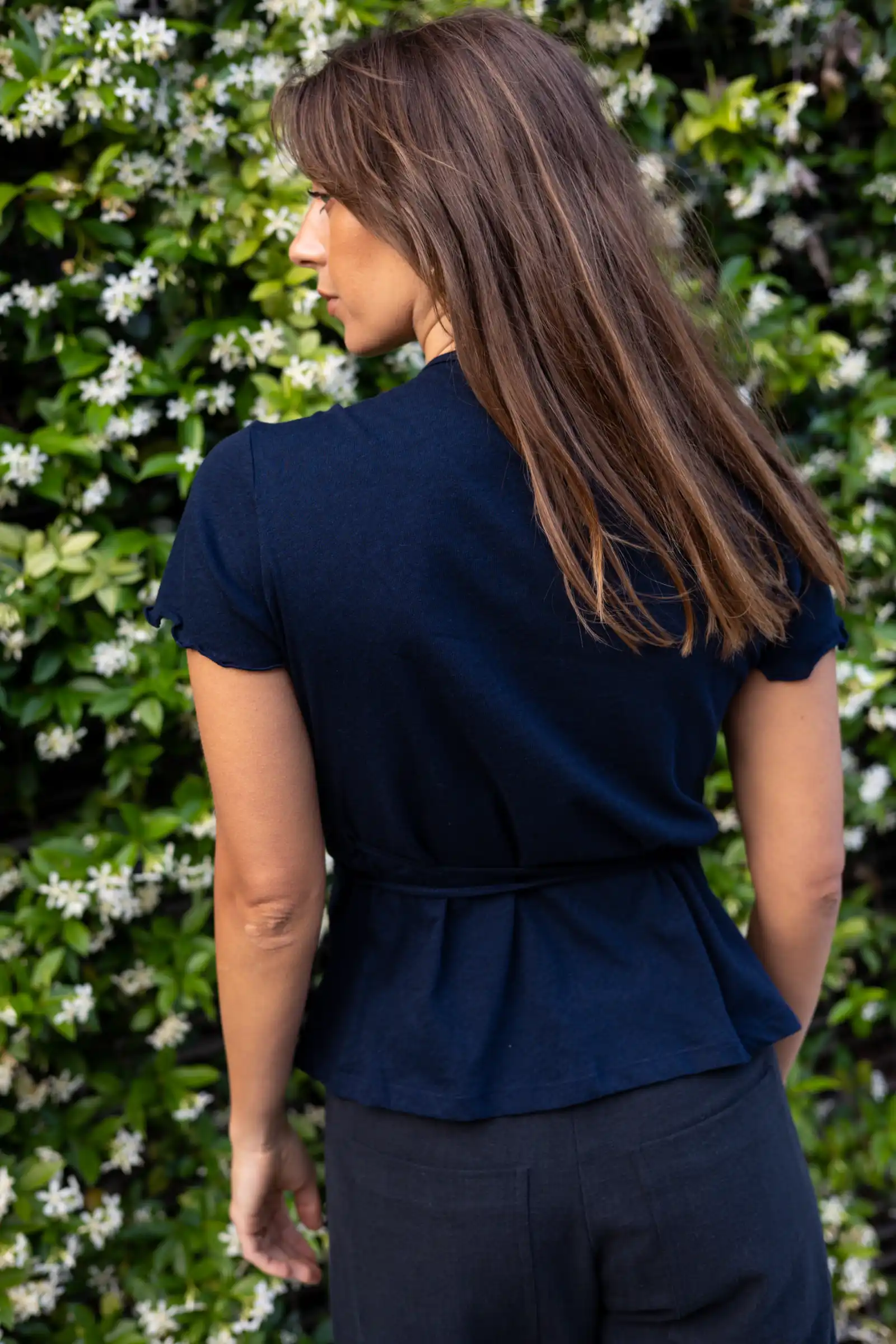 Organic Cotton Wrap Tee | Indigo - Barbeachs