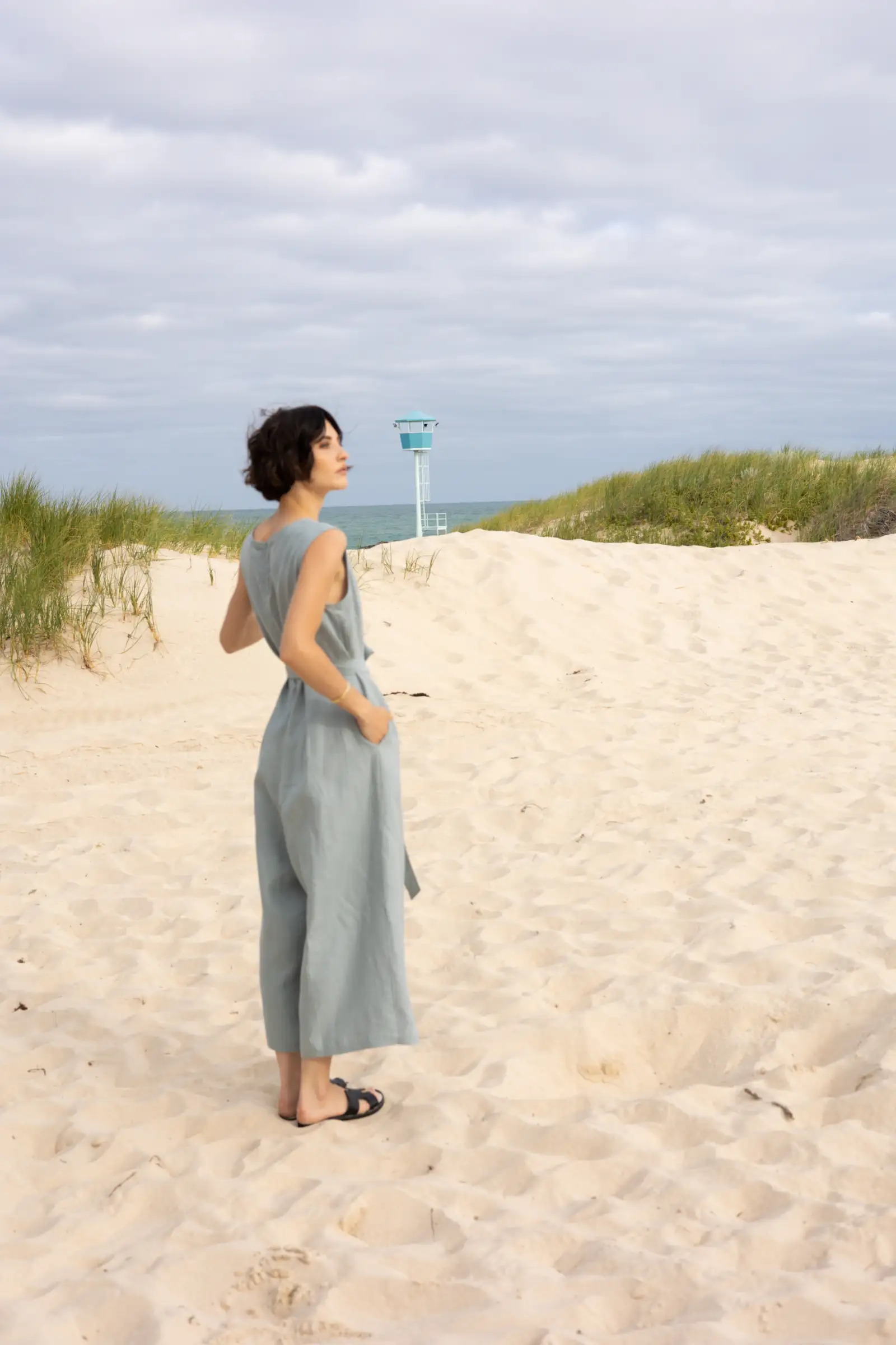 Sleeveless Jumpsuit | Seaweed - Barbeachs