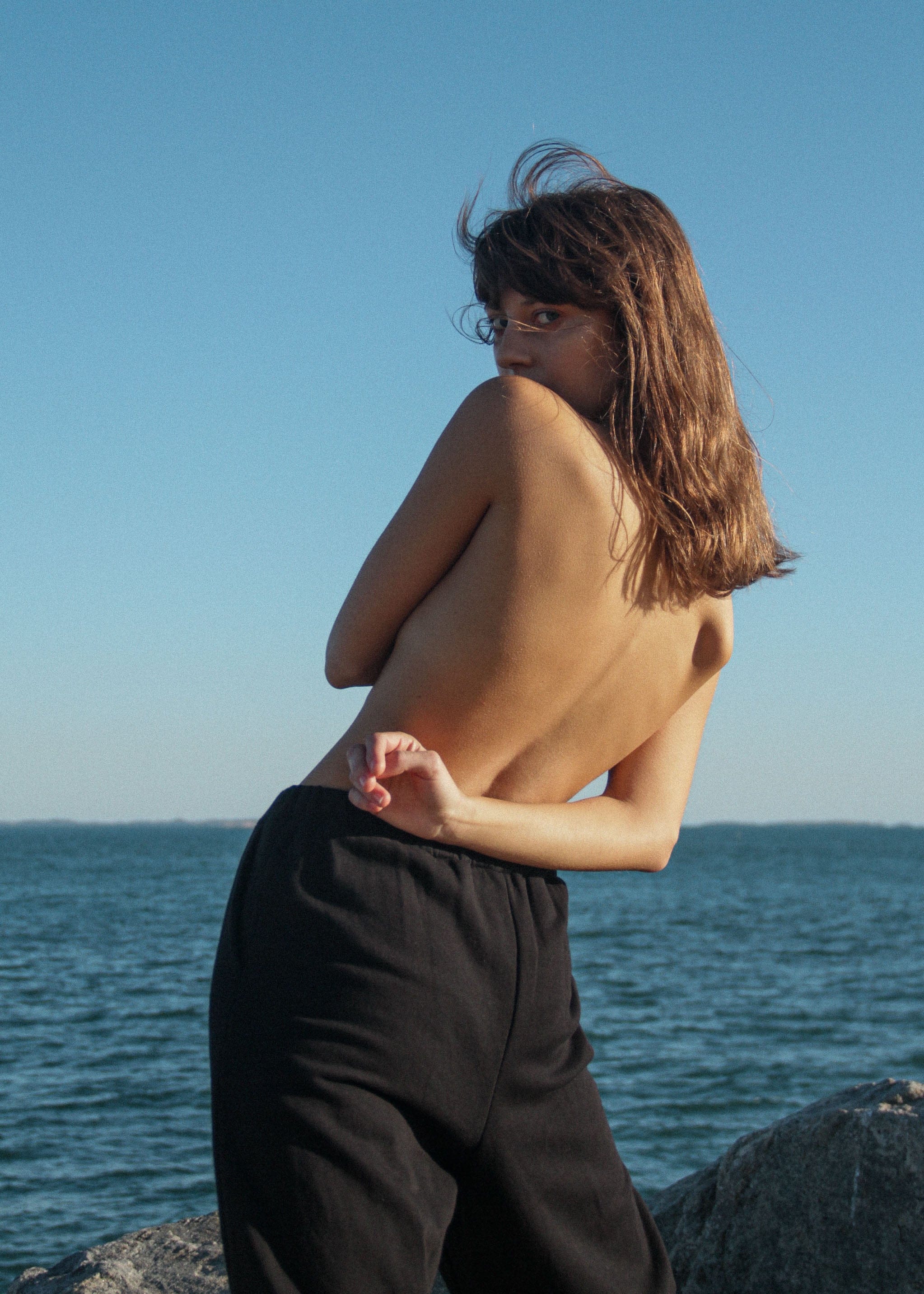 Organic Cotton Fleece Track Pant | Black - Barbeachs