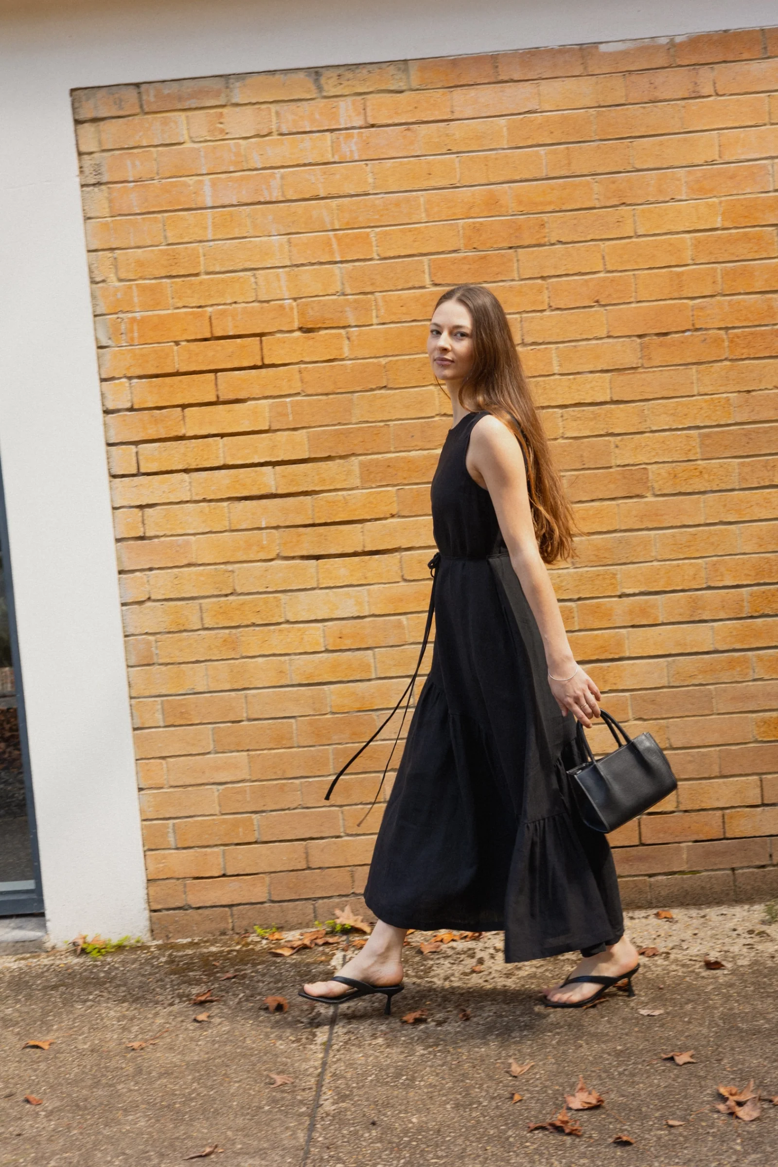 Asymmetric Maxi Dress | Black - Barbeachs