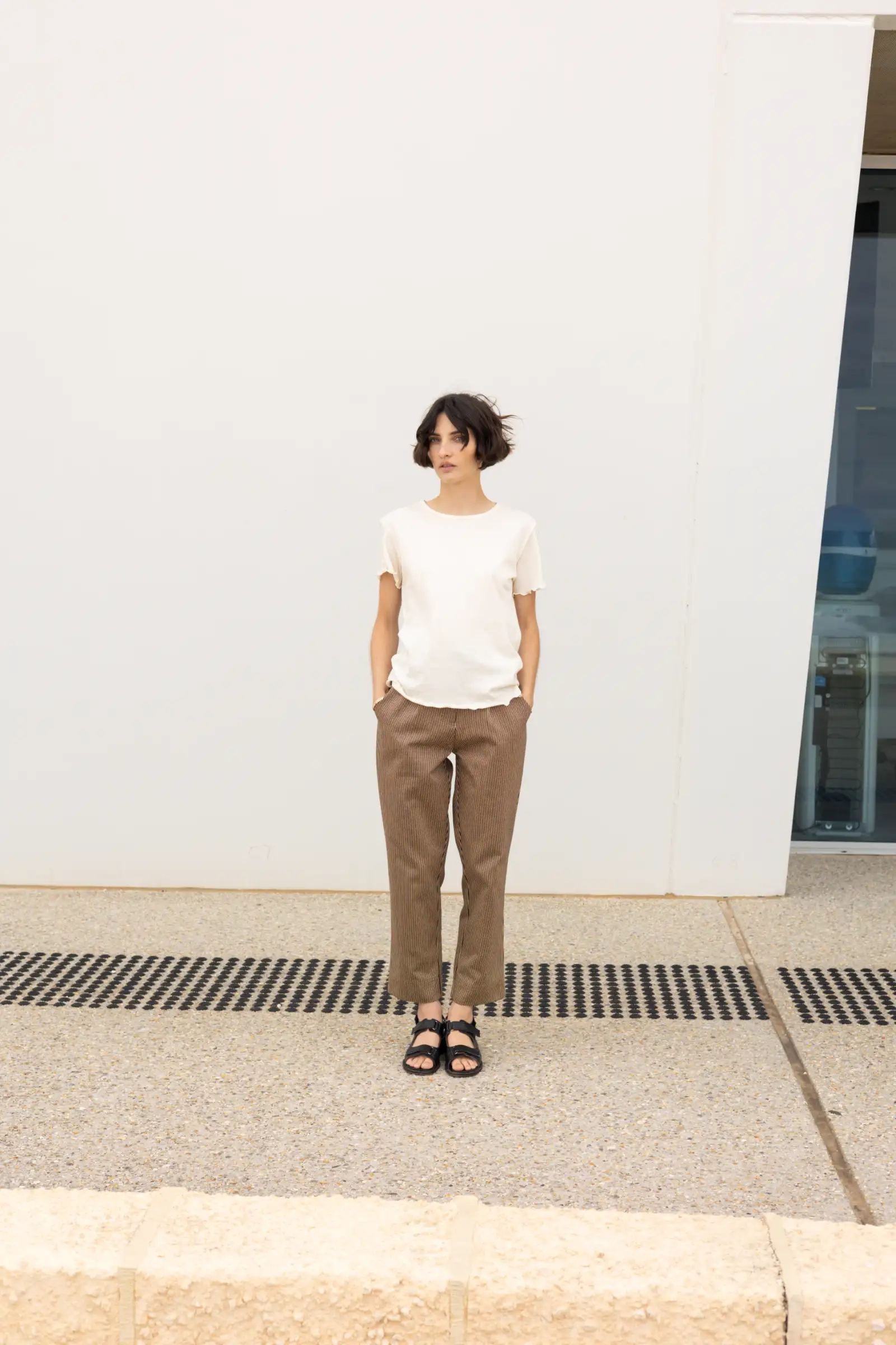 Raised Trouser | Pencil Stripe Denim - Barbeachs