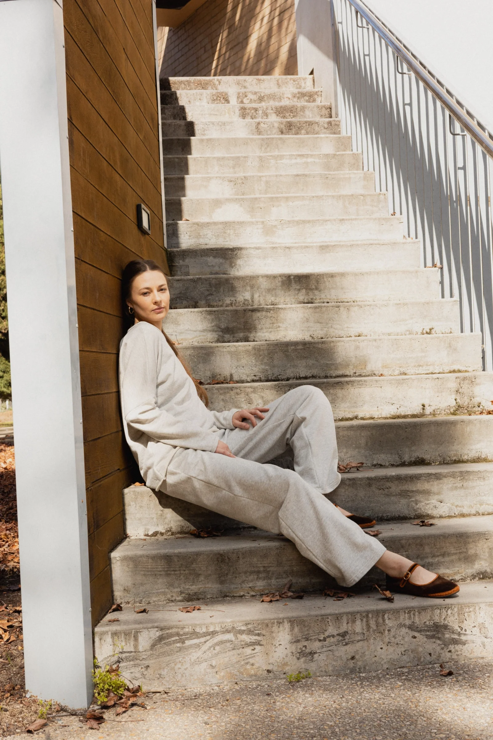 Organic Cotton Fleece Track Pant | Grey Marl - Barbeachs