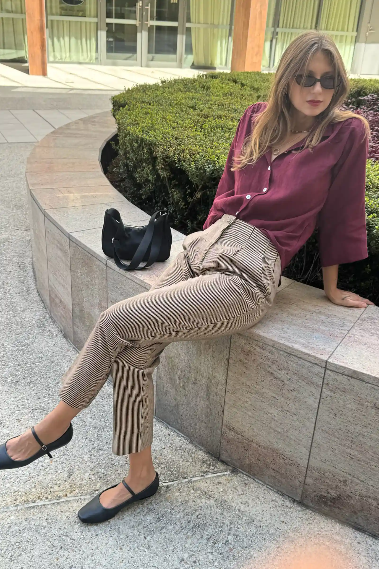 Raised Trouser | Pencil Stripe Denim - Barbeachs