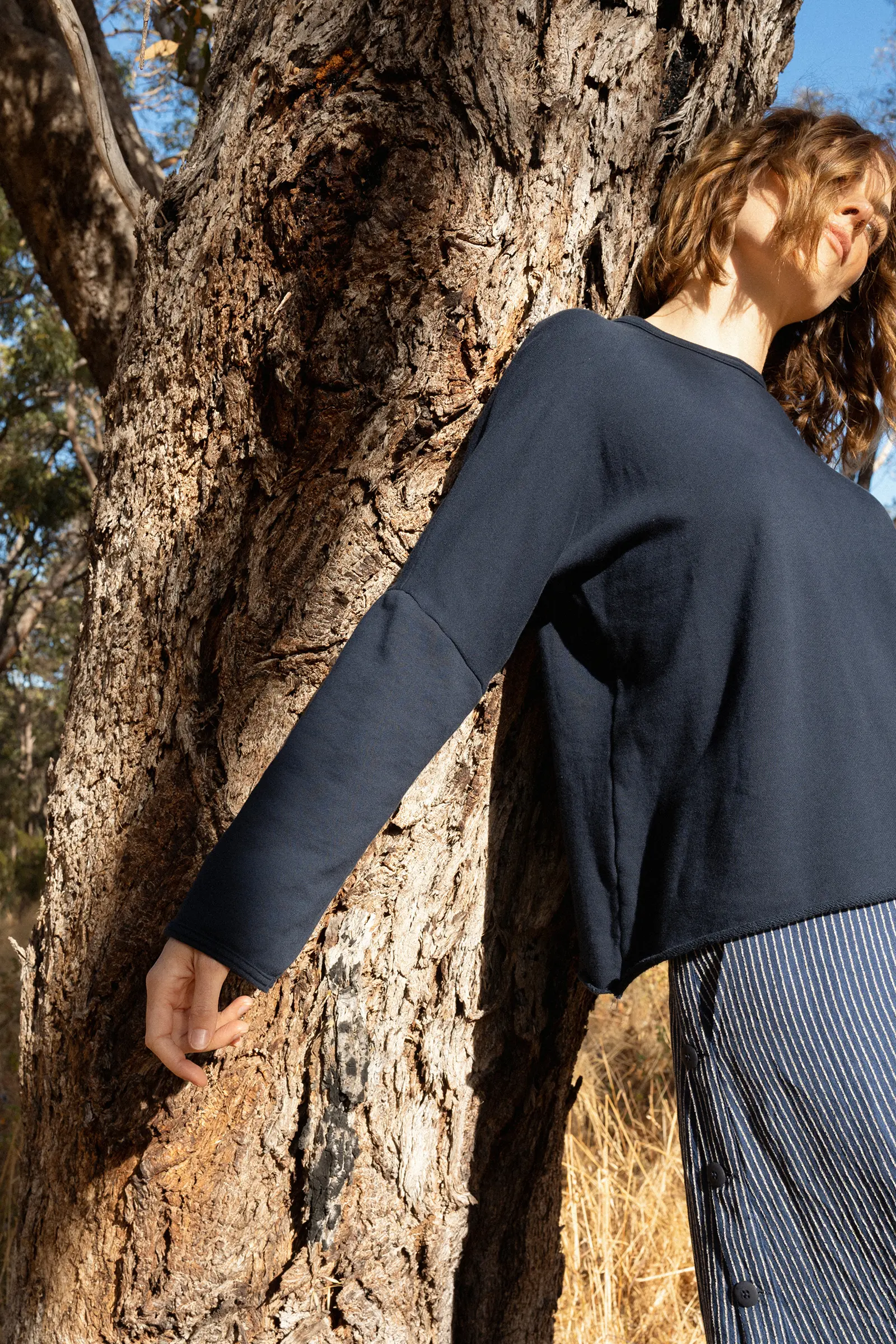 Organic Cotton Fleece Sweatshirt | Navy - Barbeachs