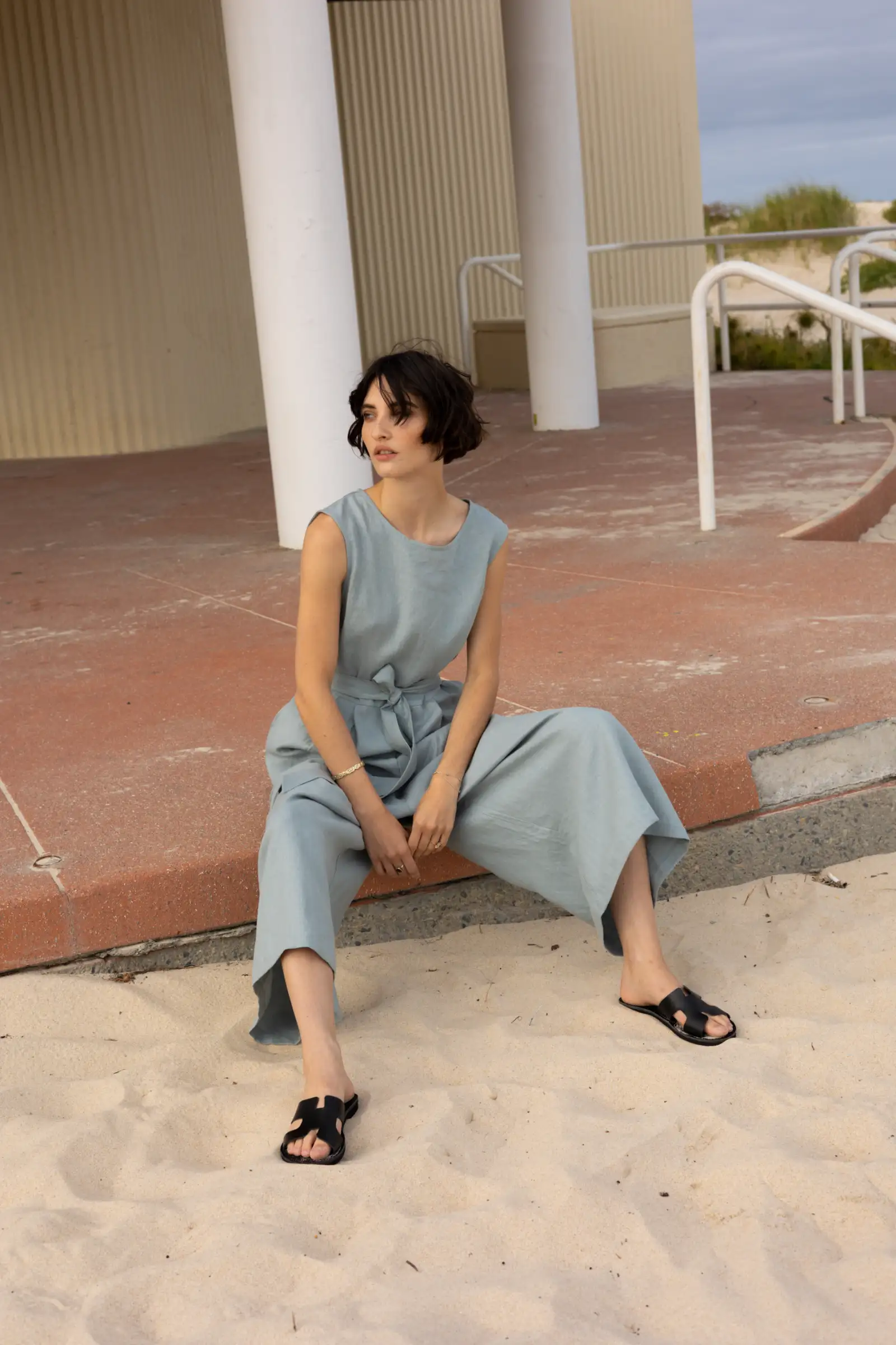 Sleeveless Jumpsuit | Seaweed - Barbeachs
