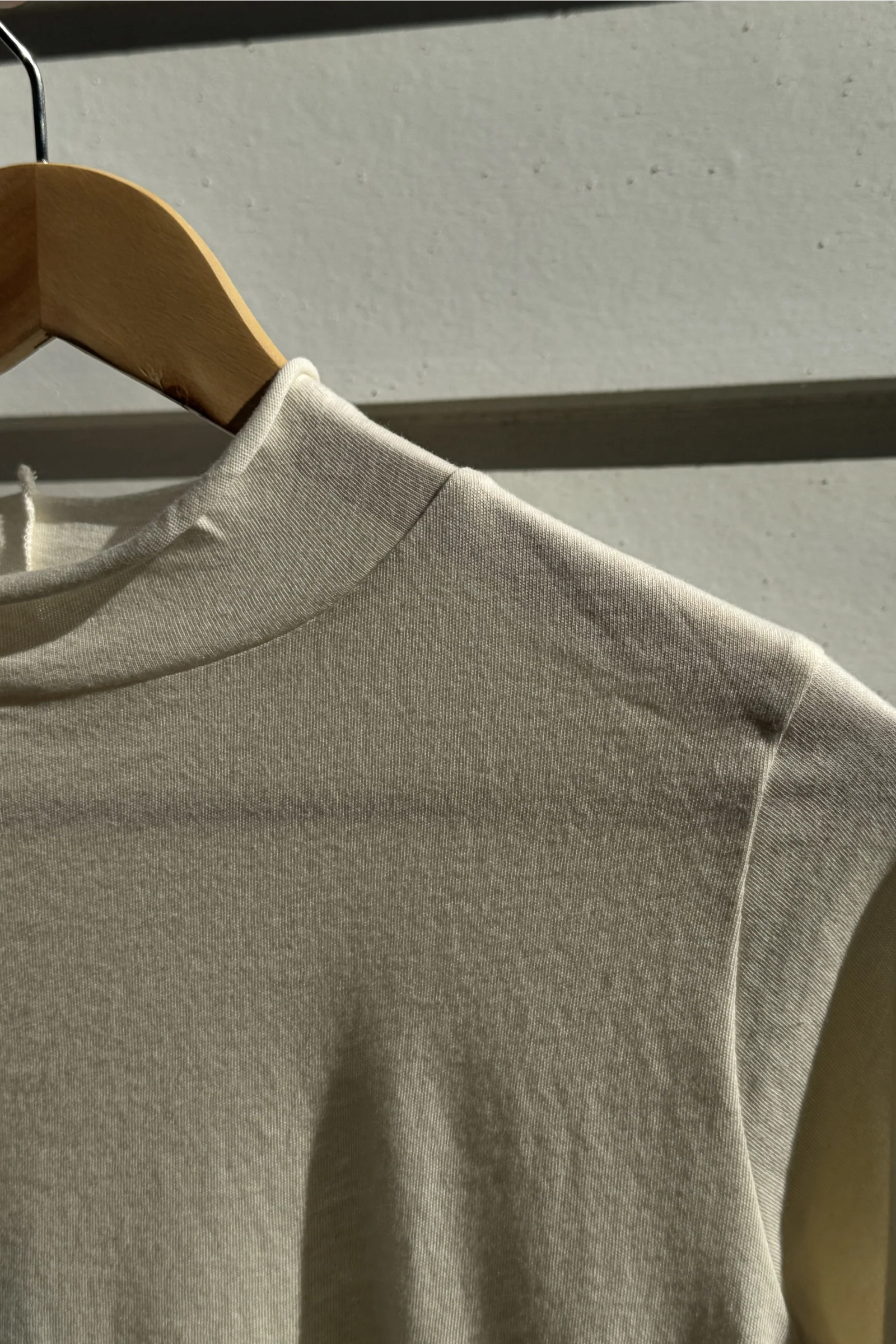 Organic Cotton Long Sleeve Tee | Cream - Barbeachs