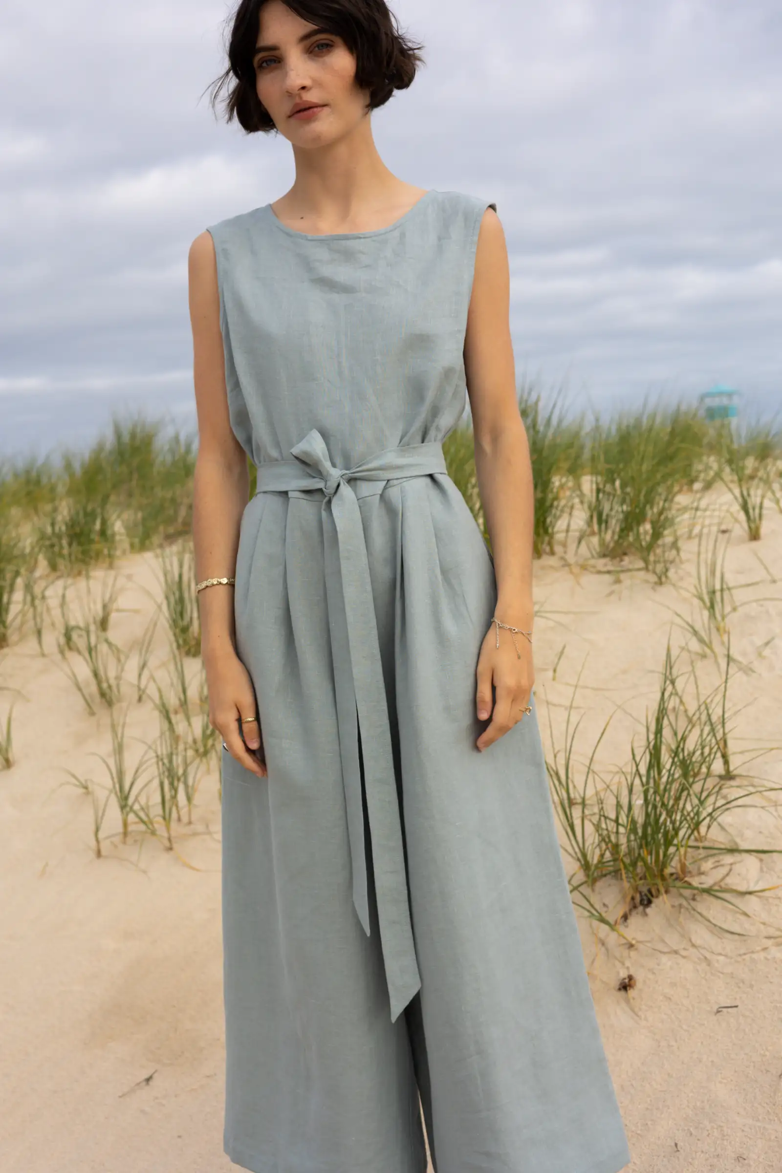 Sleeveless Jumpsuit | Seaweed - Barbeachs