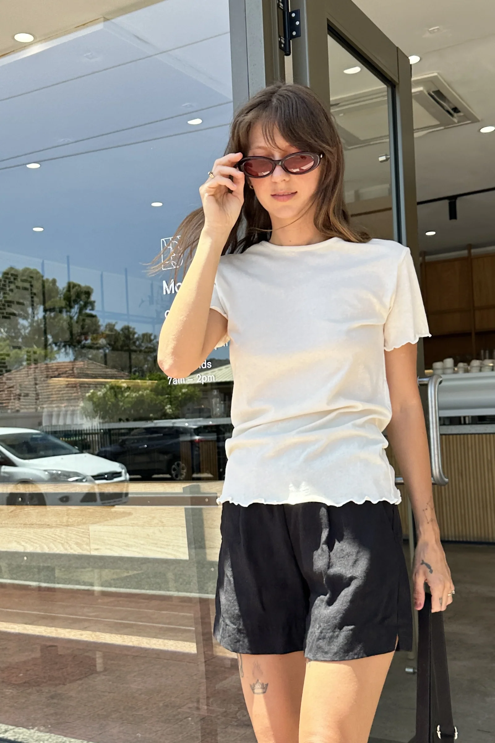 Organic Cotton Light Tee | Cream - Barbeachs