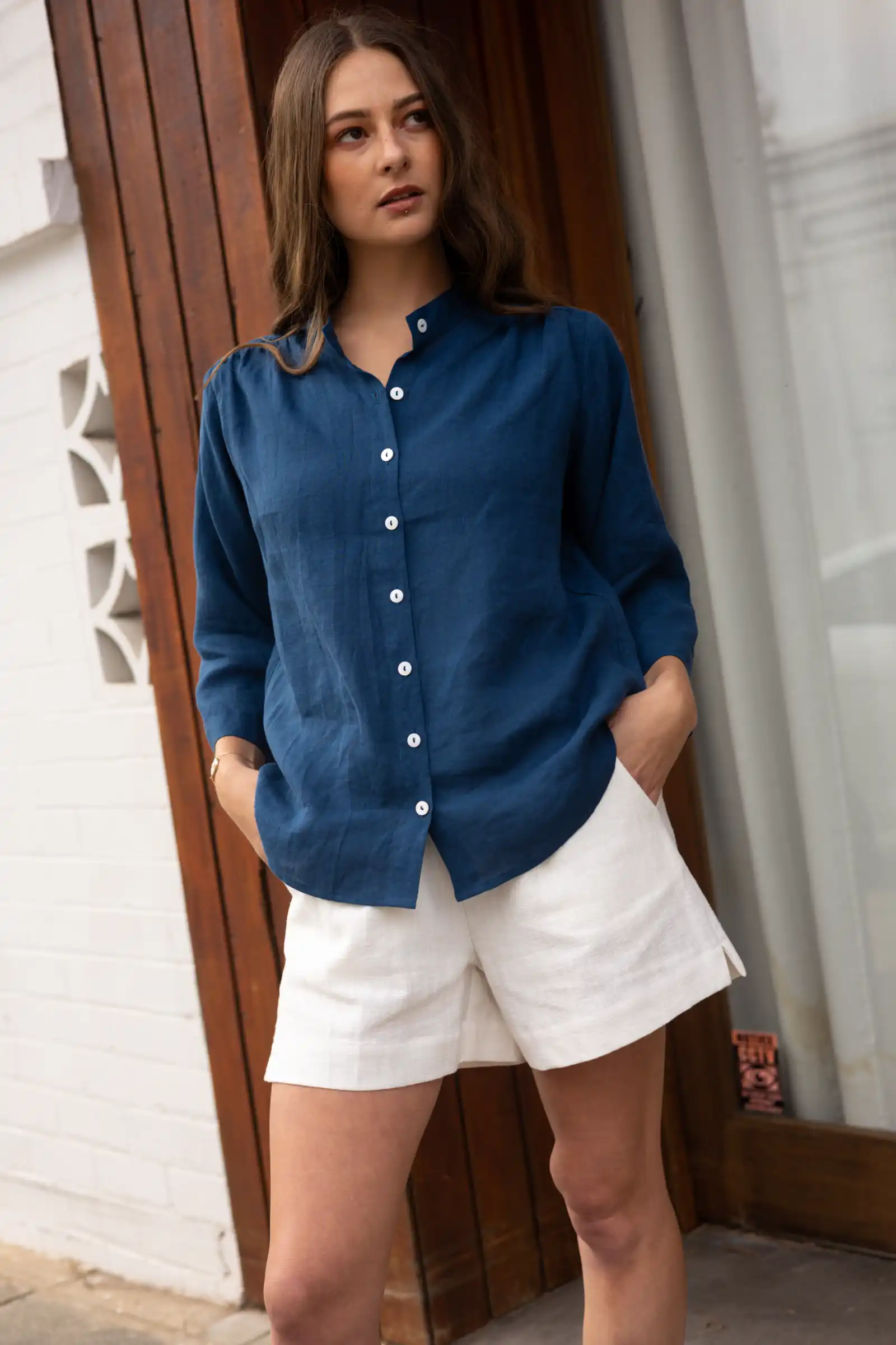 Very Useful Blouse | Denim Blue - Barbeachs